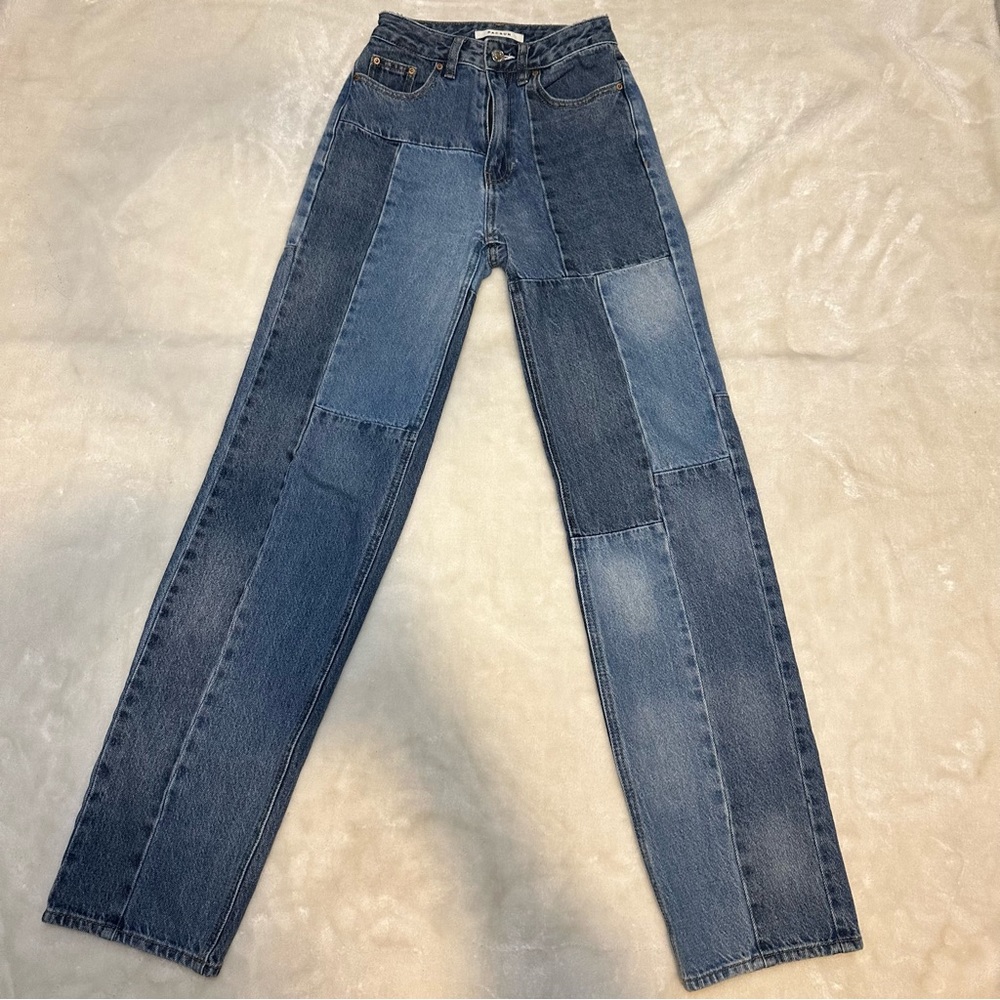 PacSun High Waist Boyfriend Patchwork Denim Jeans Size 22